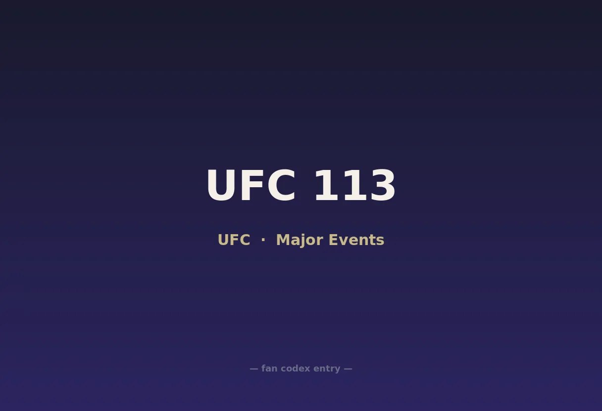UFC 113