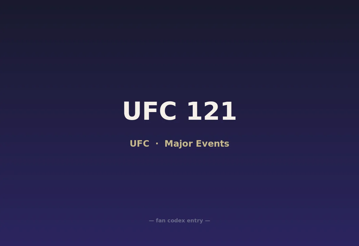 UFC 121