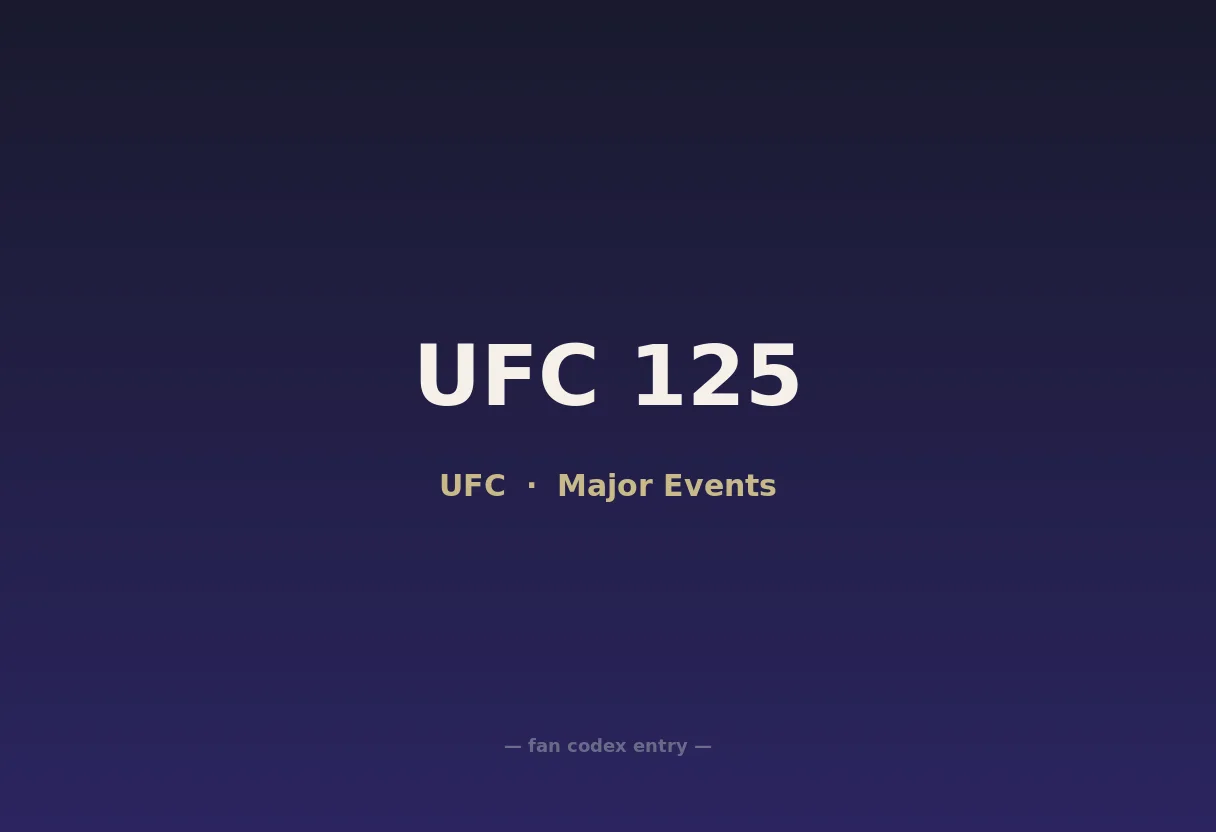 UFC 125