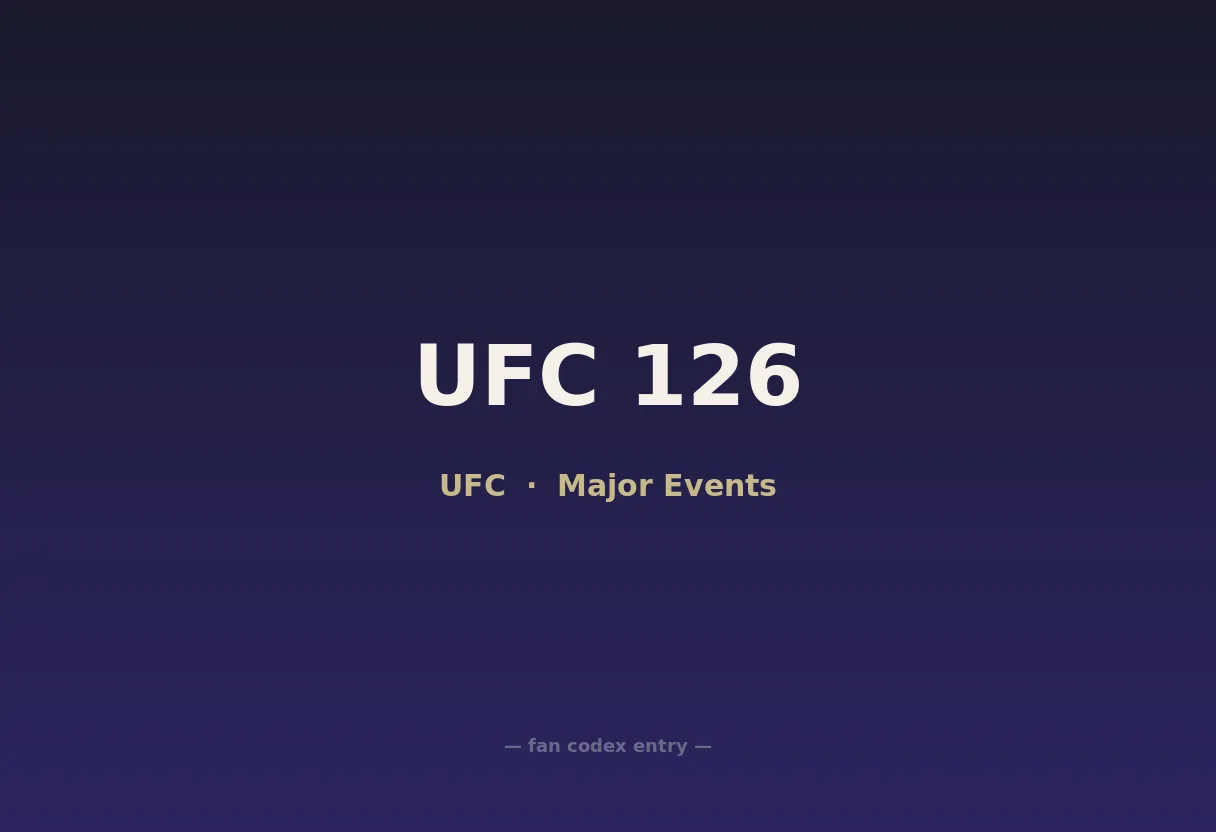 UFC 126