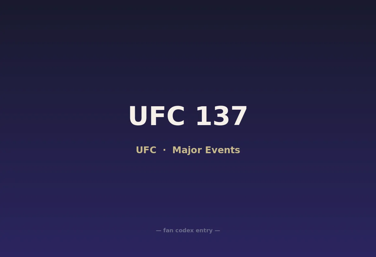 UFC 137