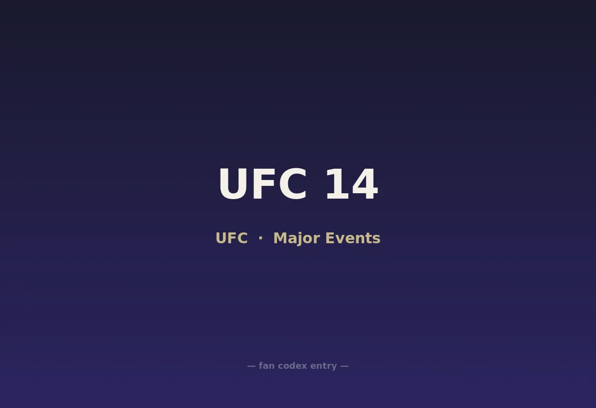 UFC 14