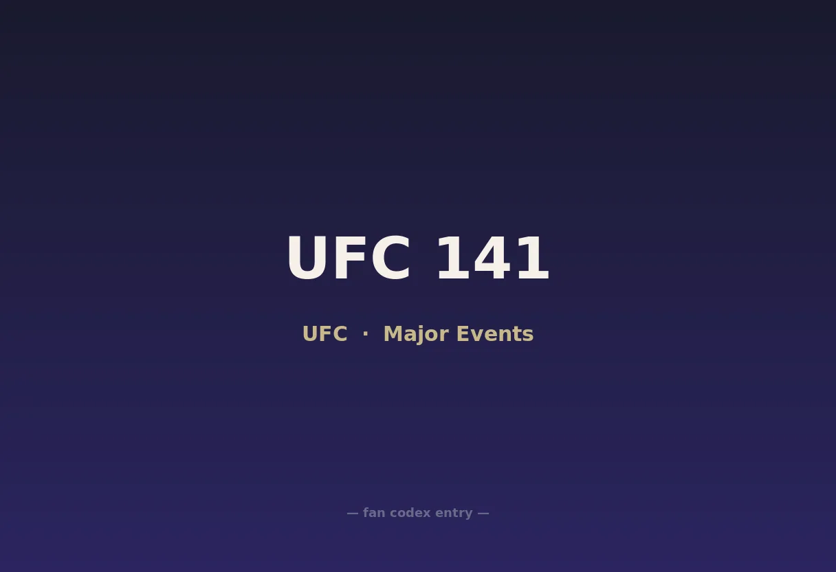 UFC 141