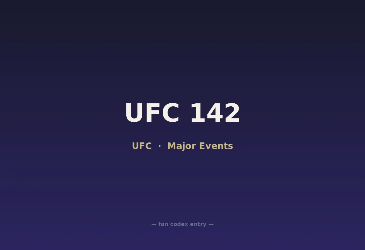 UFC 142