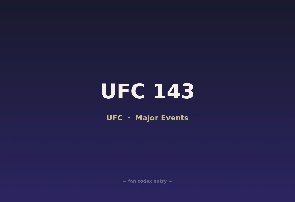 UFC 143