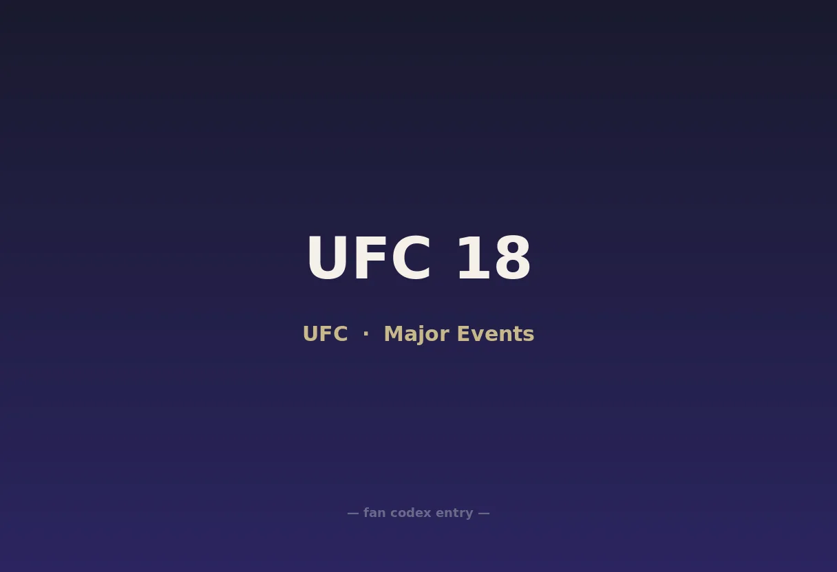 UFC 18