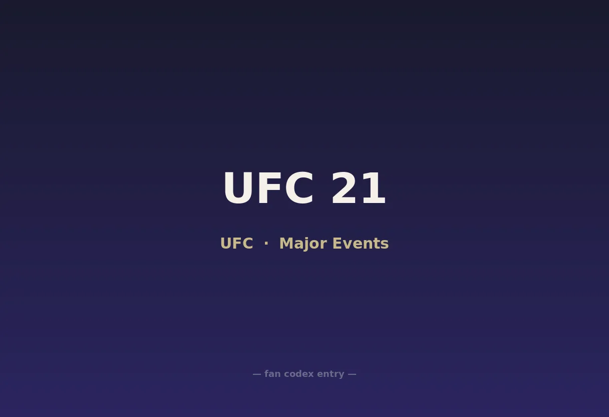 UFC 21
