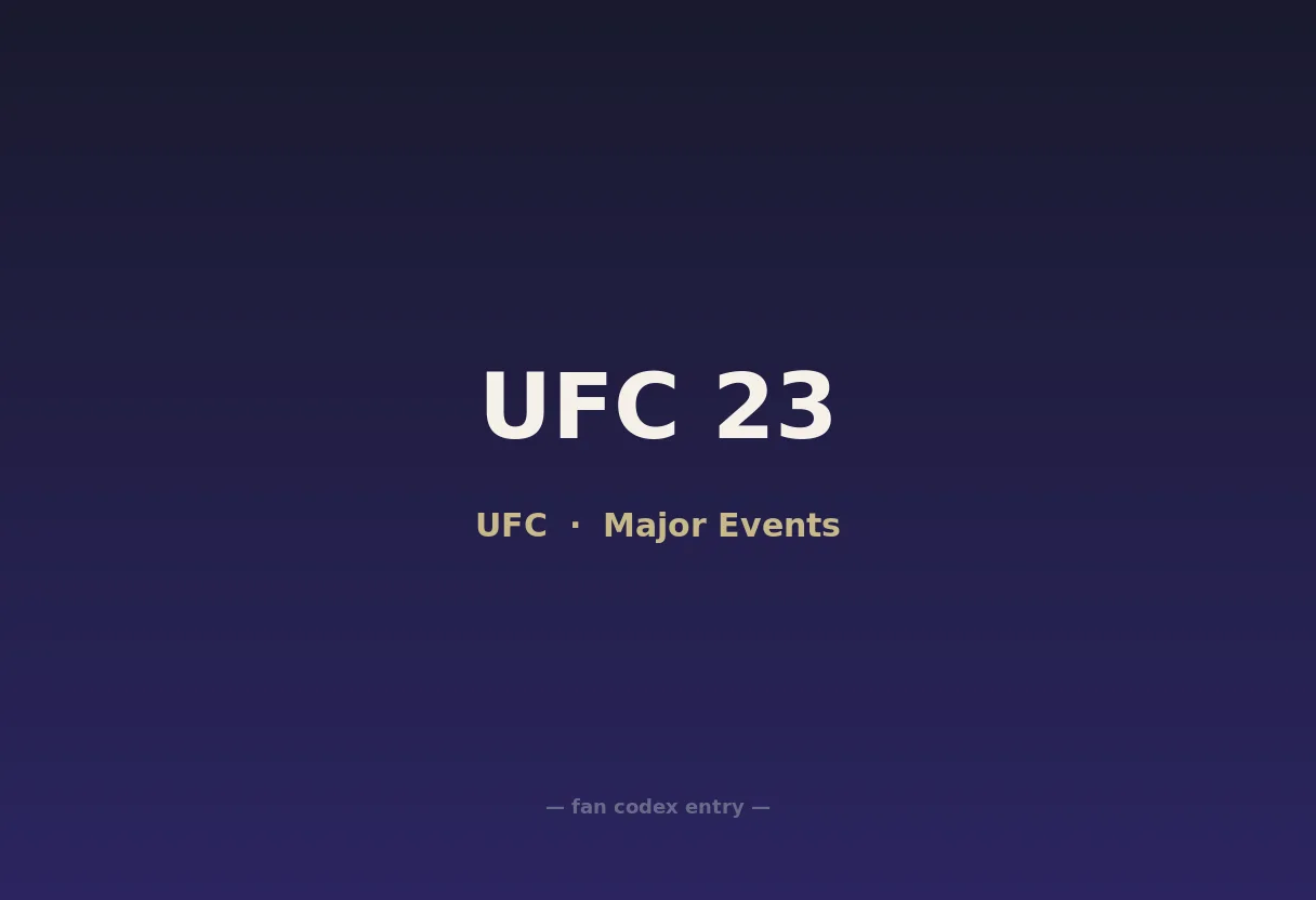 UFC 23