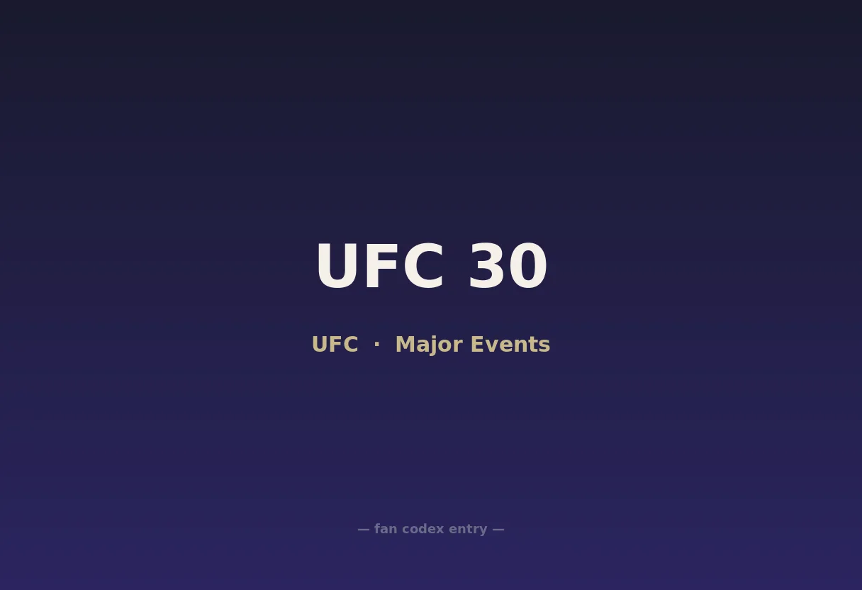 UFC 30