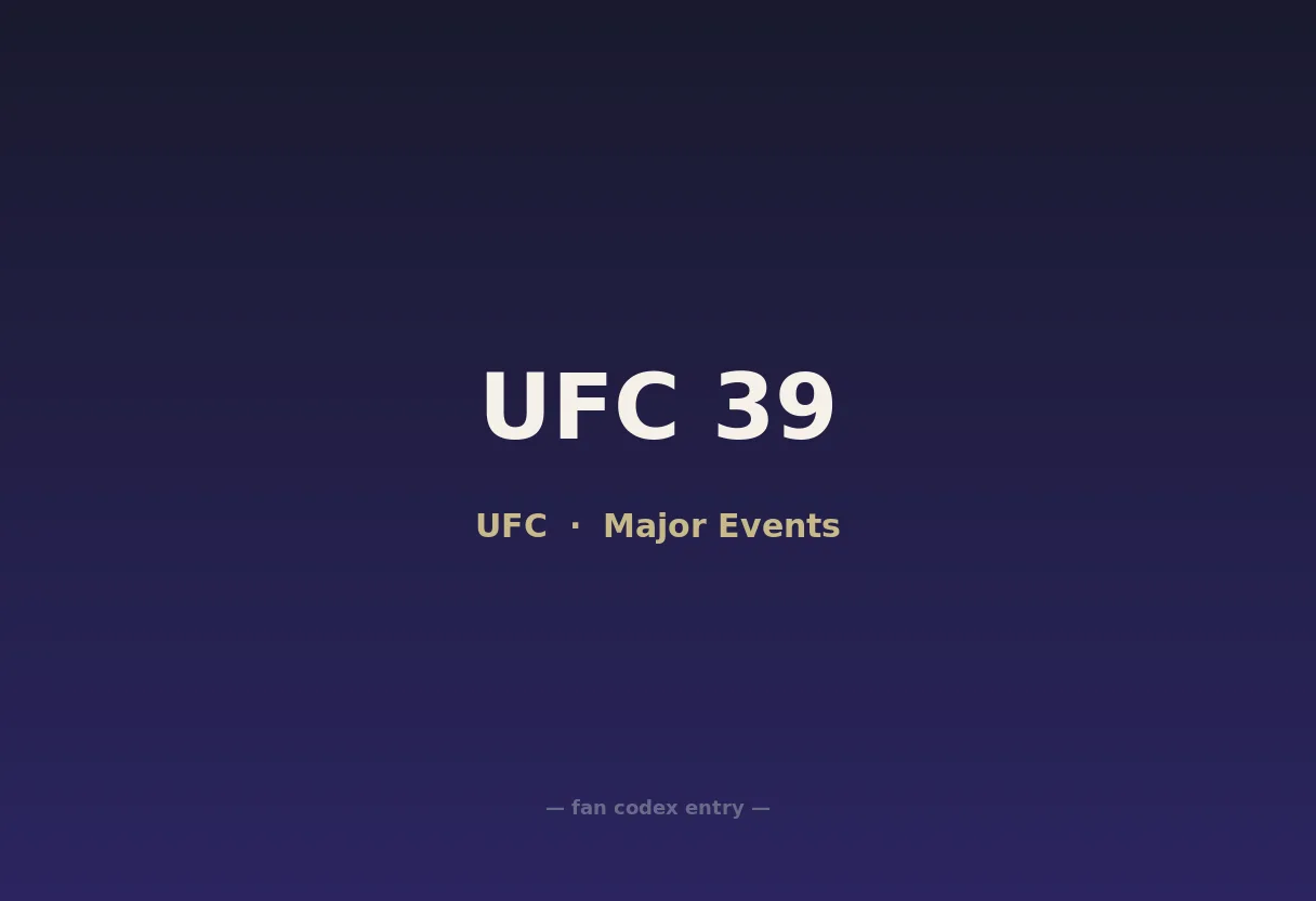 UFC 39