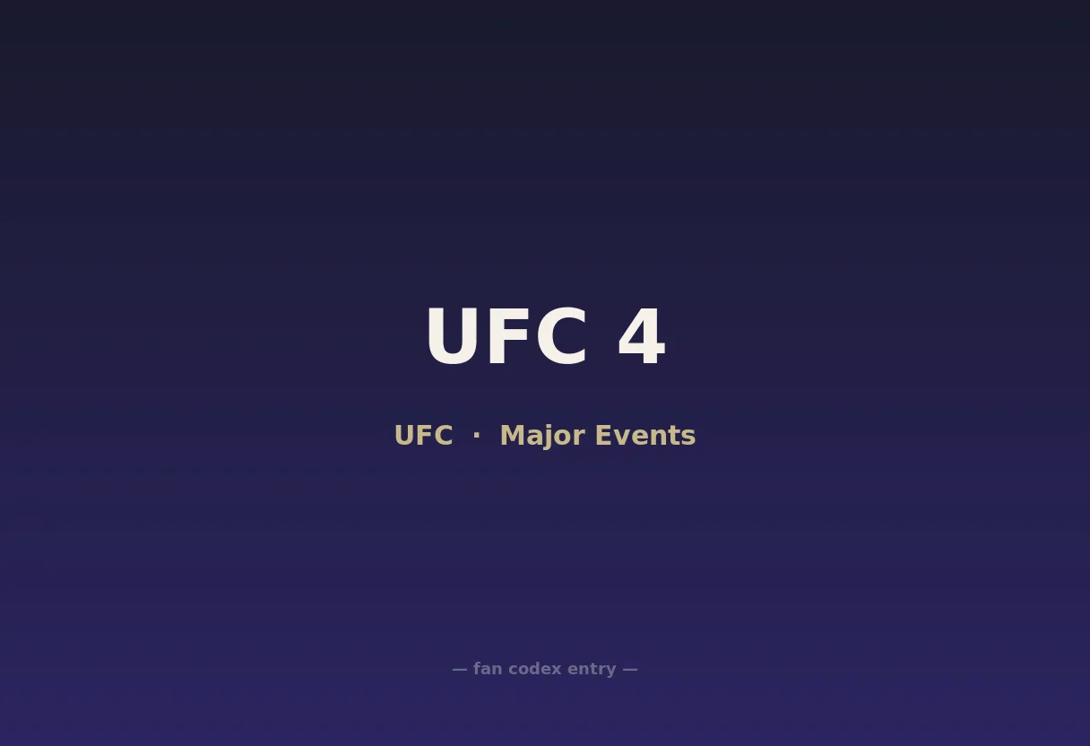 UFC 4