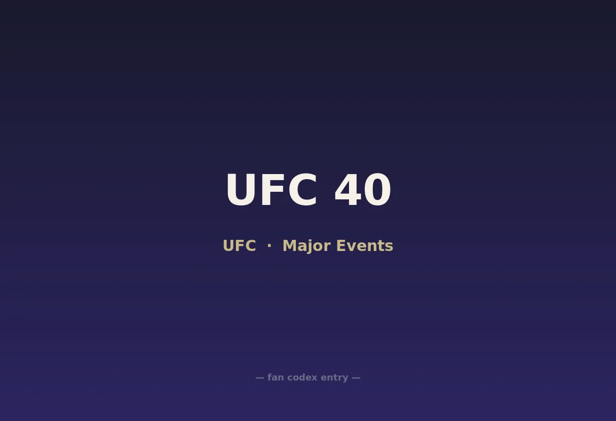 UFC 40