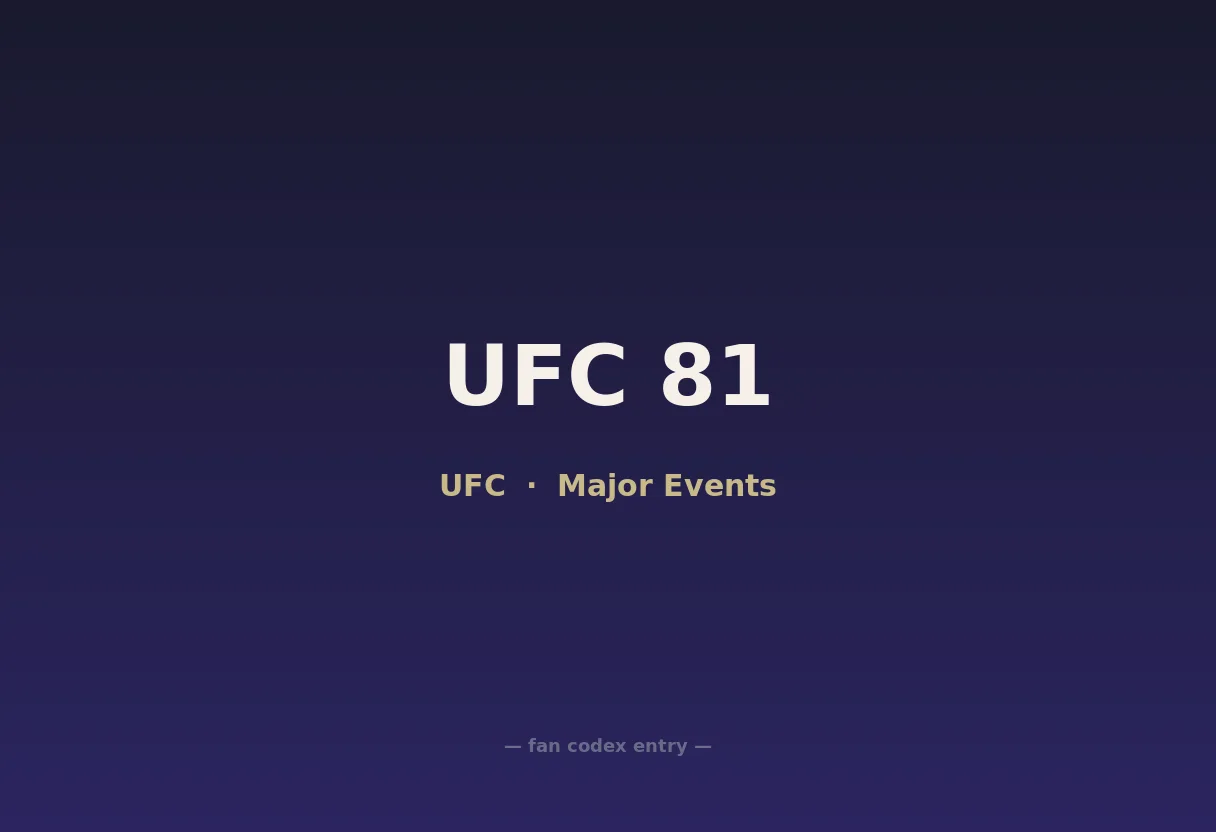 UFC 81