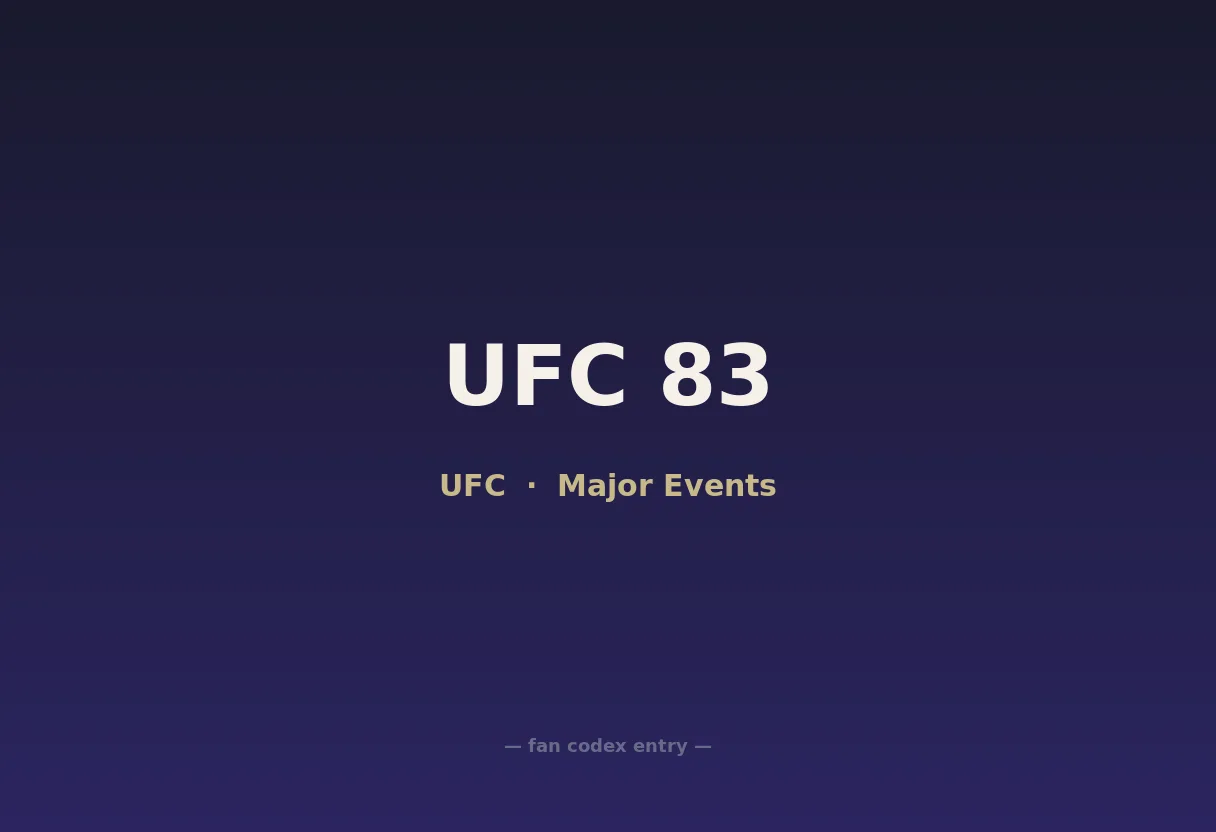 UFC 83