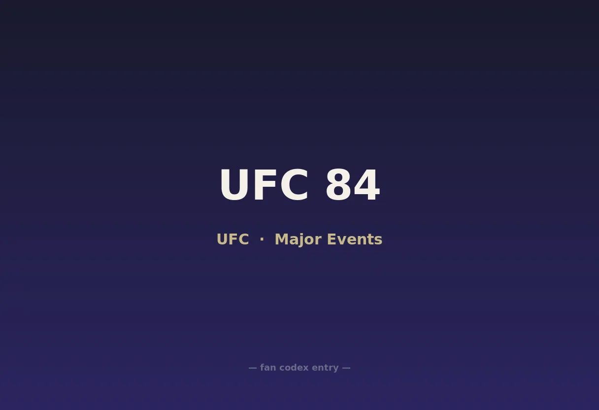 UFC 84