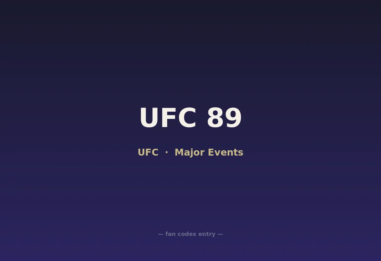 UFC 89
