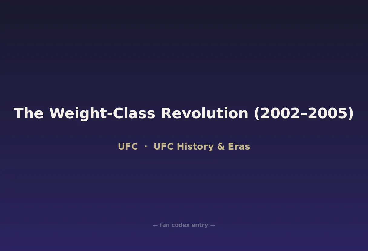 The Weight-Class Revolution (2002–2005)