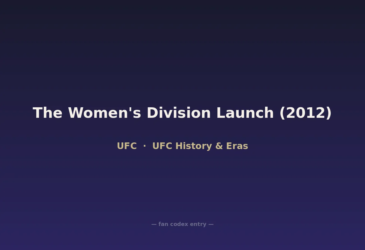 The Women's Division Launch (2012)