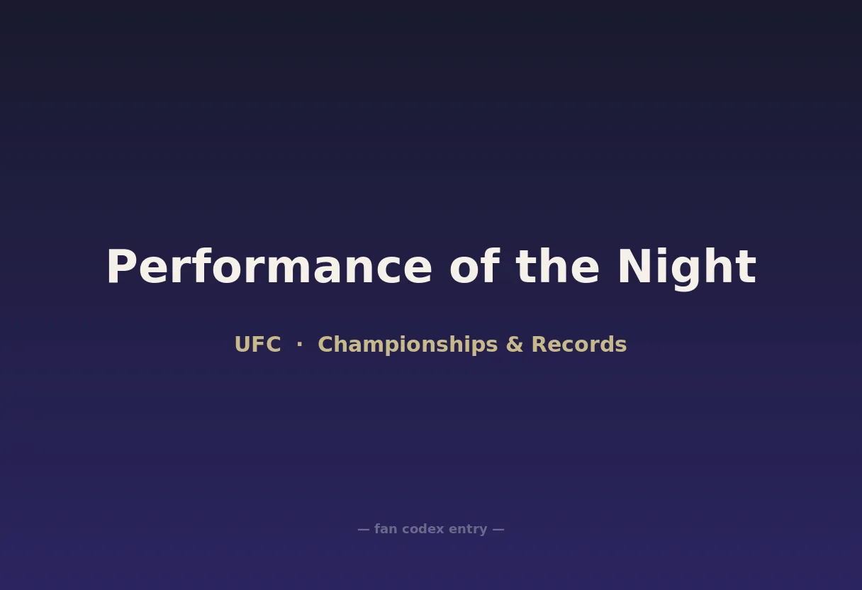 Performance of the Night