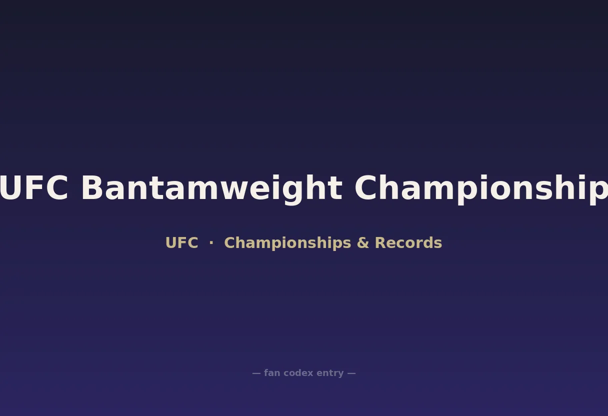UFC Bantamweight Championship