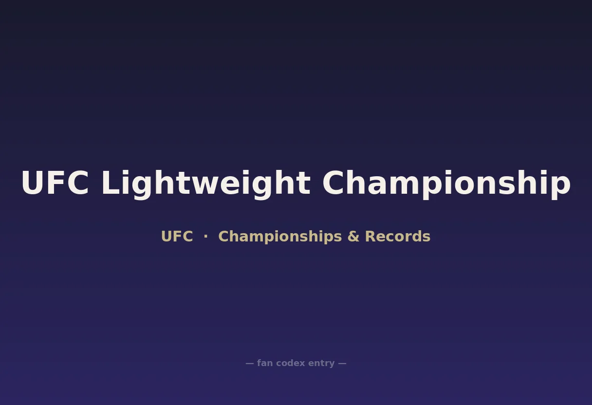 UFC Lightweight Championship