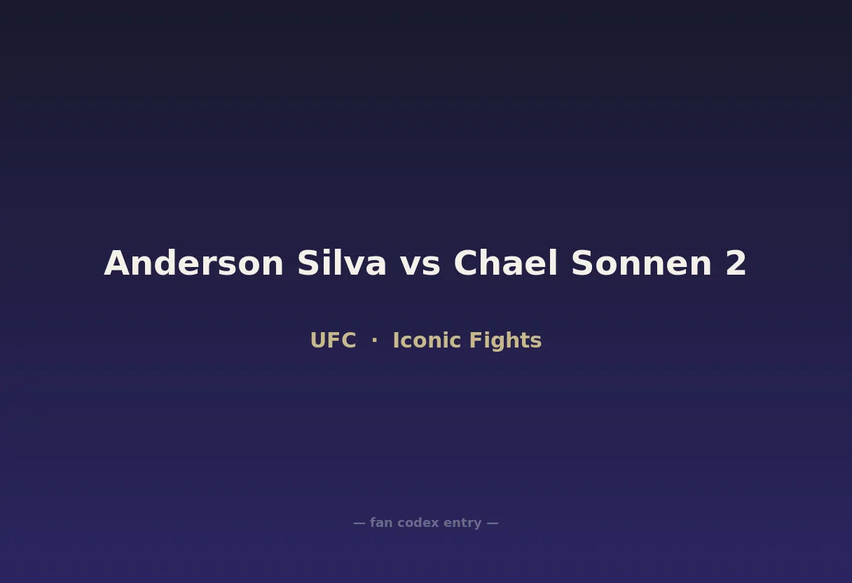 Anderson Silva vs Chael Sonnen 2