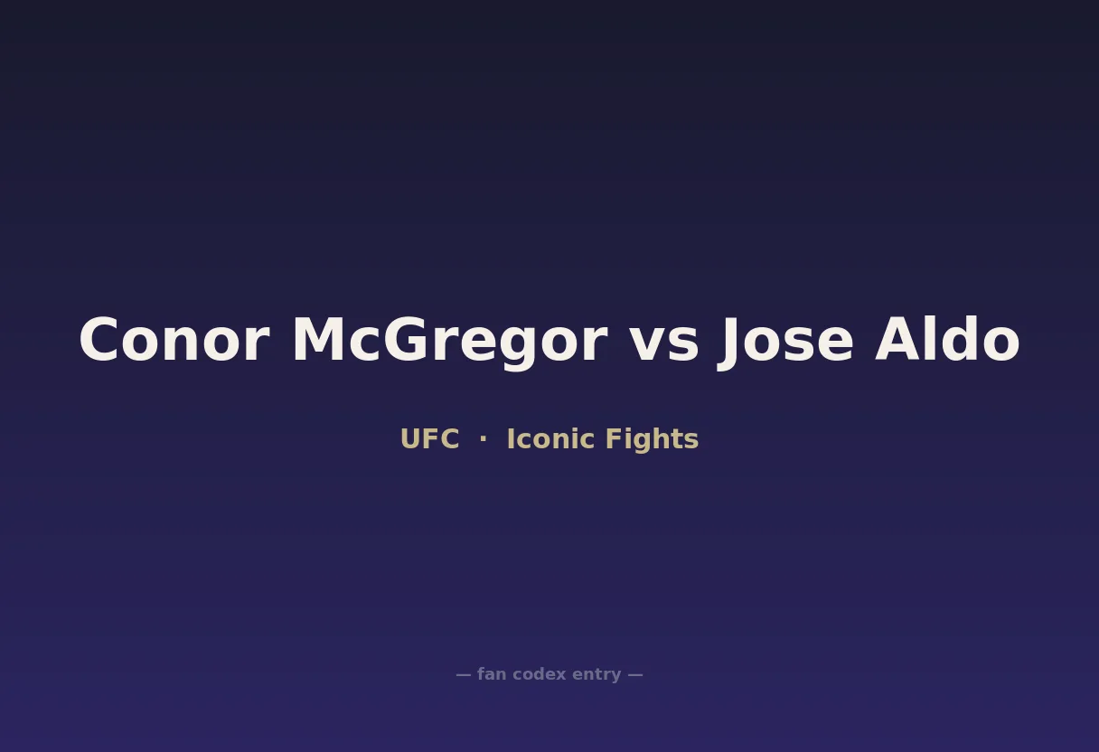 Conor McGregor vs Jose Aldo