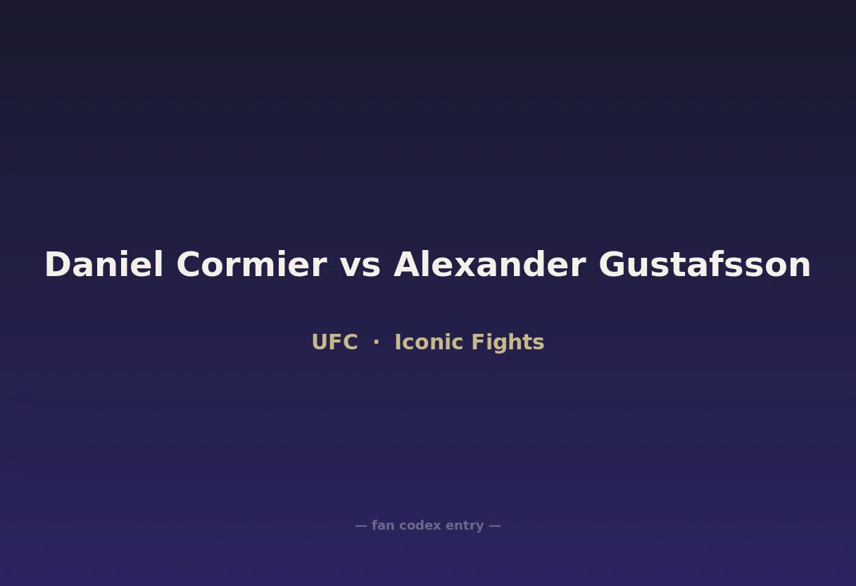 Daniel Cormier vs Alexander Gustafsson