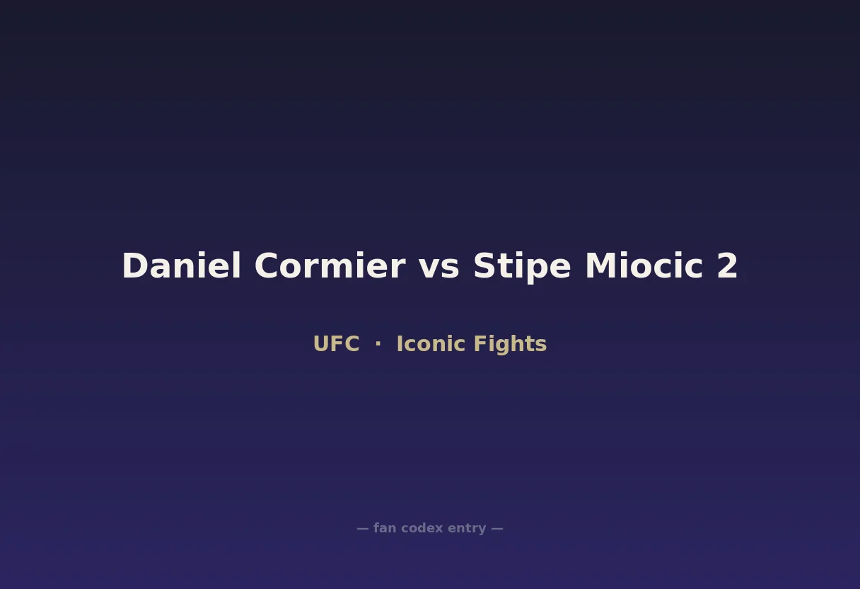 Daniel Cormier vs Stipe Miocic 2