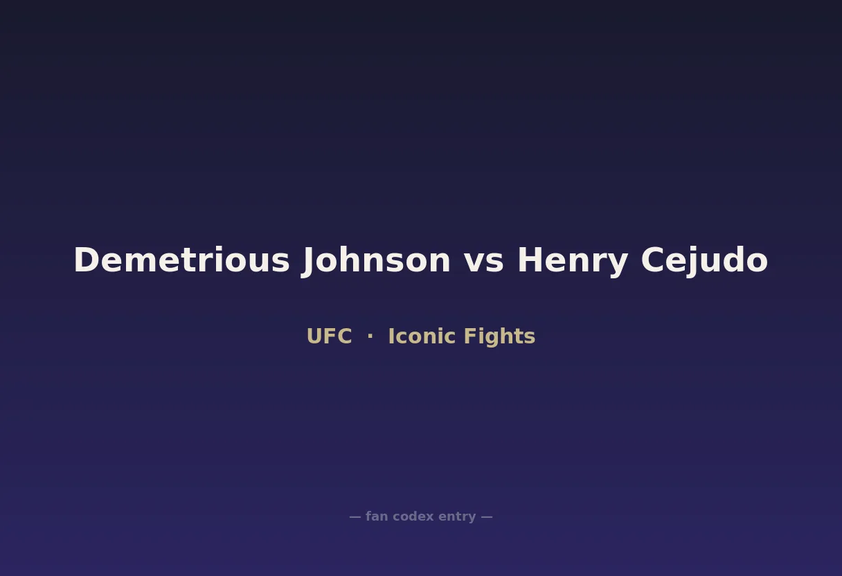 Demetrious Johnson vs Henry Cejudo