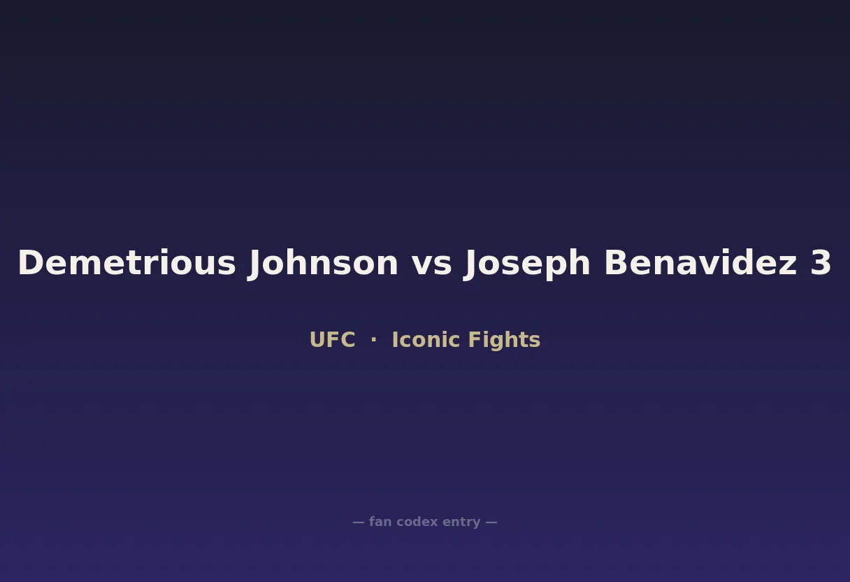 Demetrious Johnson vs Joseph Benavidez 3