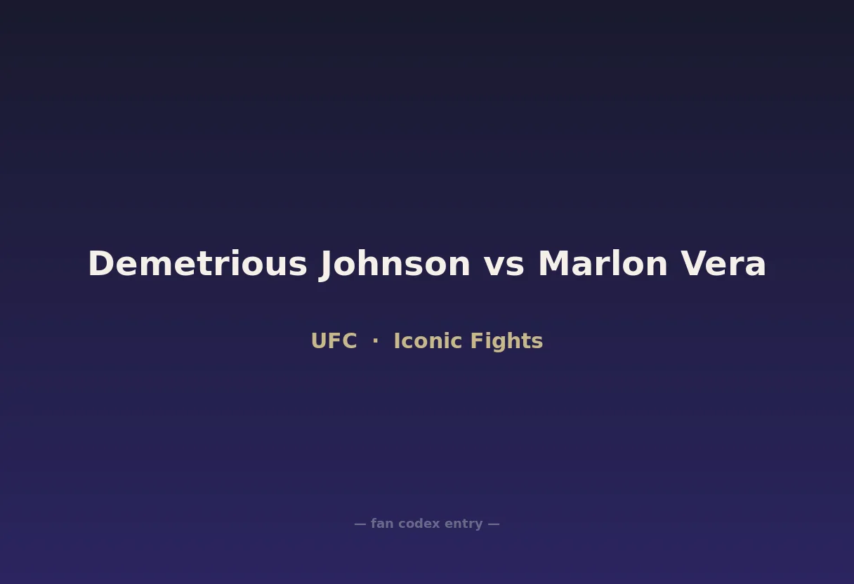 Demetrious Johnson vs Marlon Vera