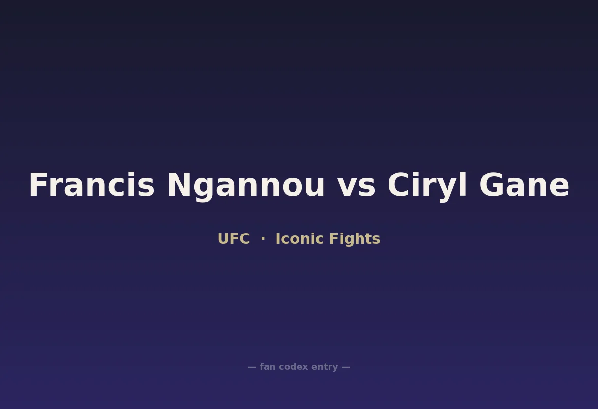 Francis Ngannou vs Ciryl Gane