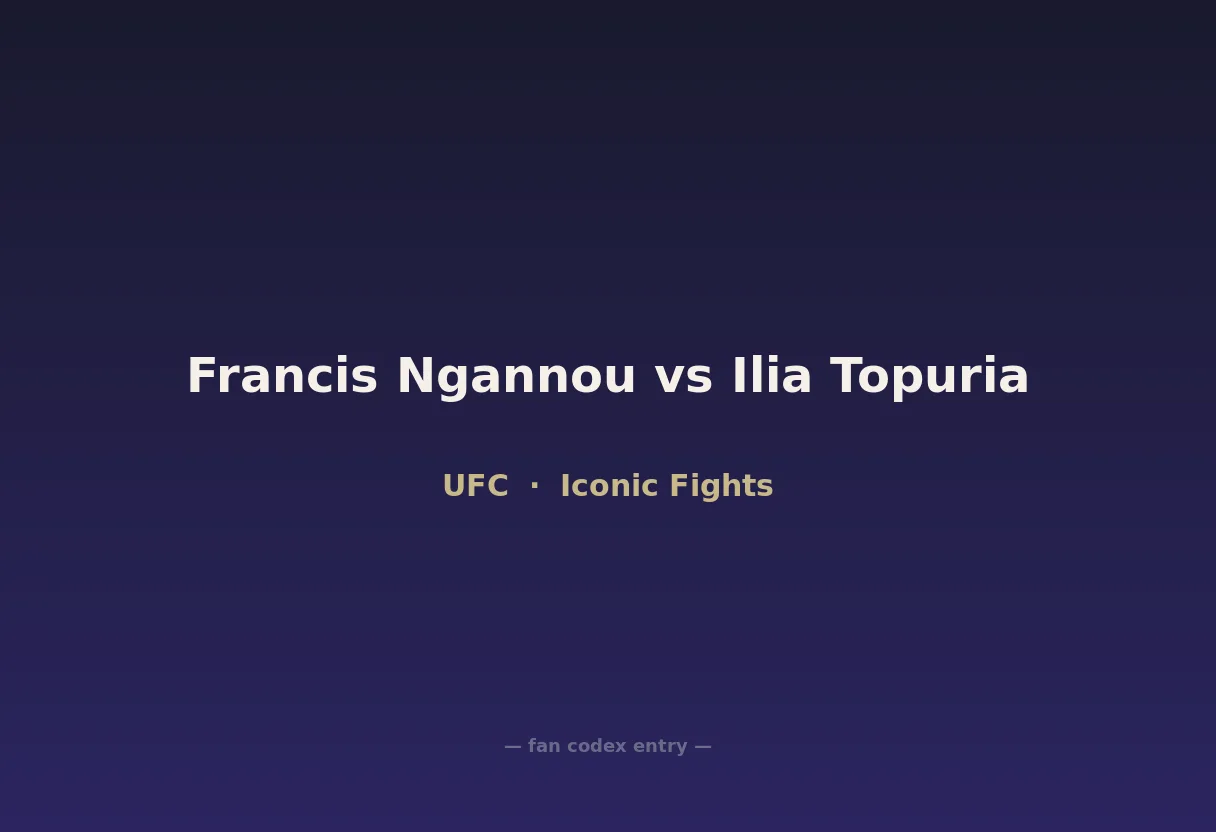 Francis Ngannou vs Ilia Topuria