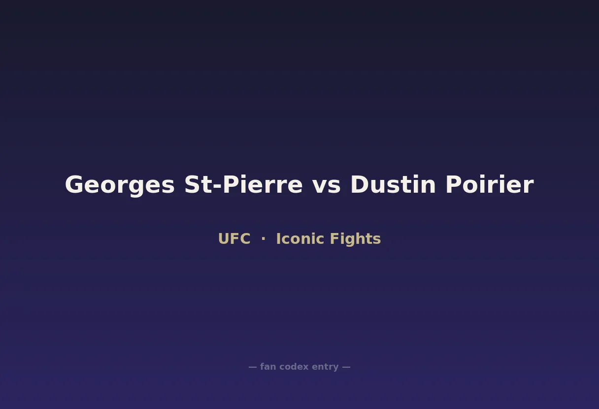 Georges St-Pierre vs Dustin Poirier
