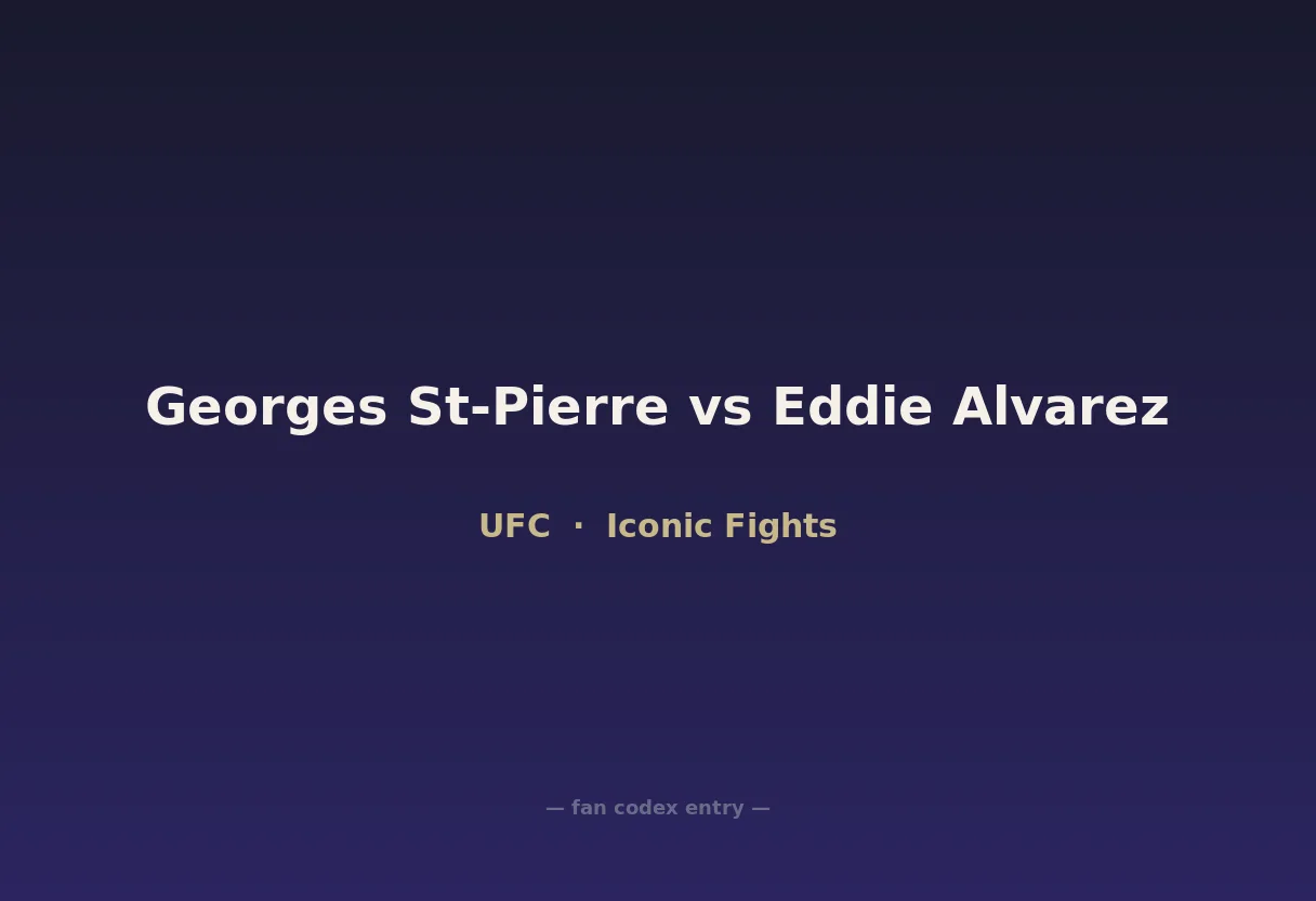 Georges St-Pierre vs Eddie Alvarez