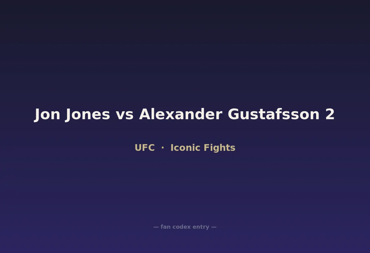Jon Jones vs Alexander Gustafsson 2