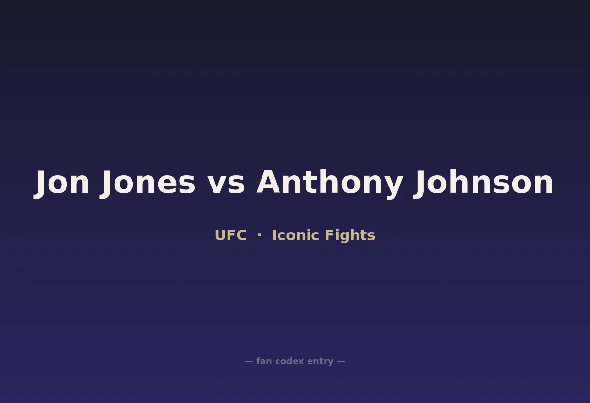 Jon Jones vs Anthony Johnson