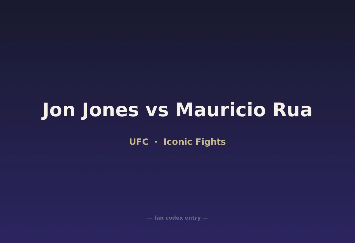 Jon Jones vs Mauricio Rua
