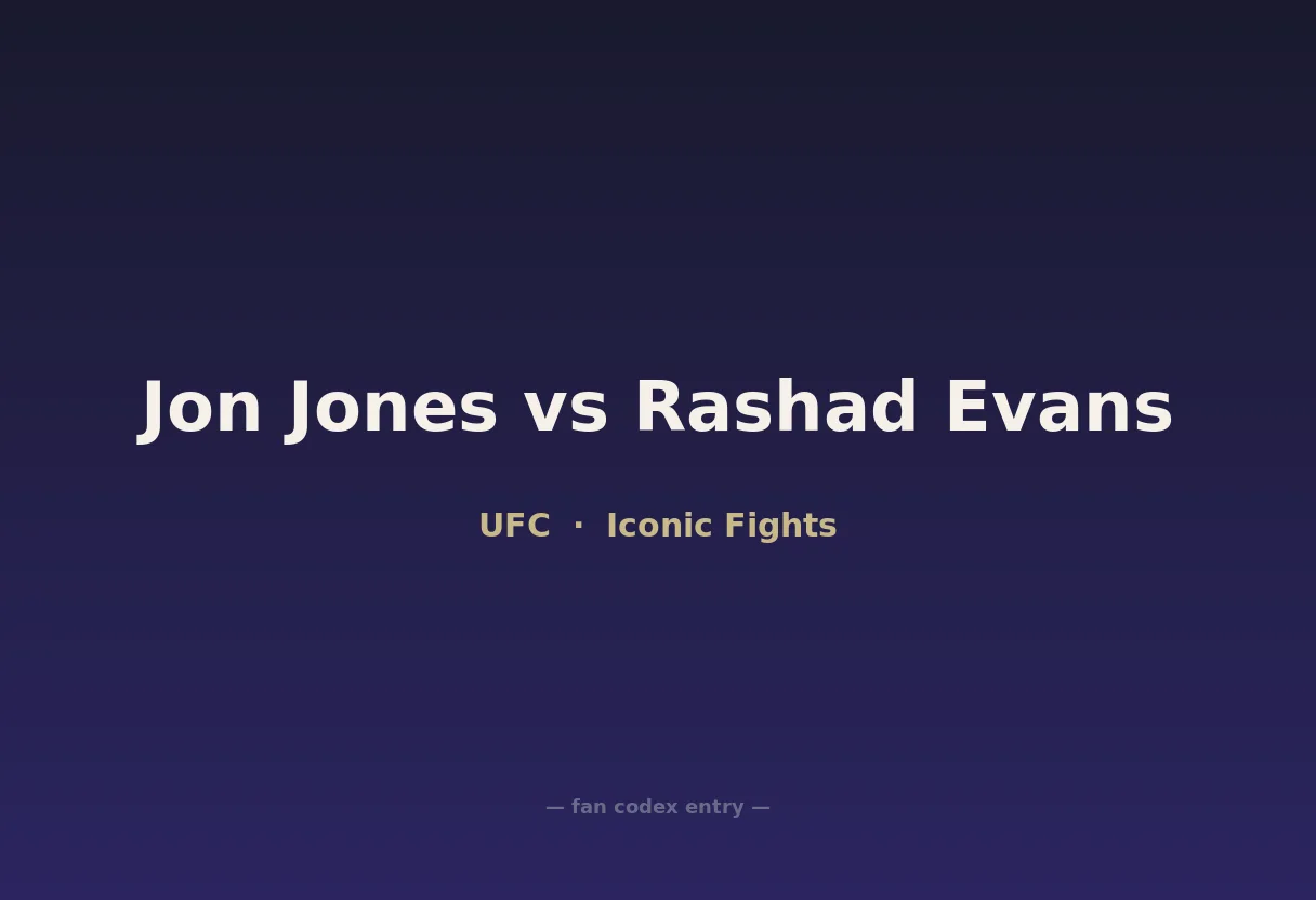 Jon Jones vs Rashad Evans
