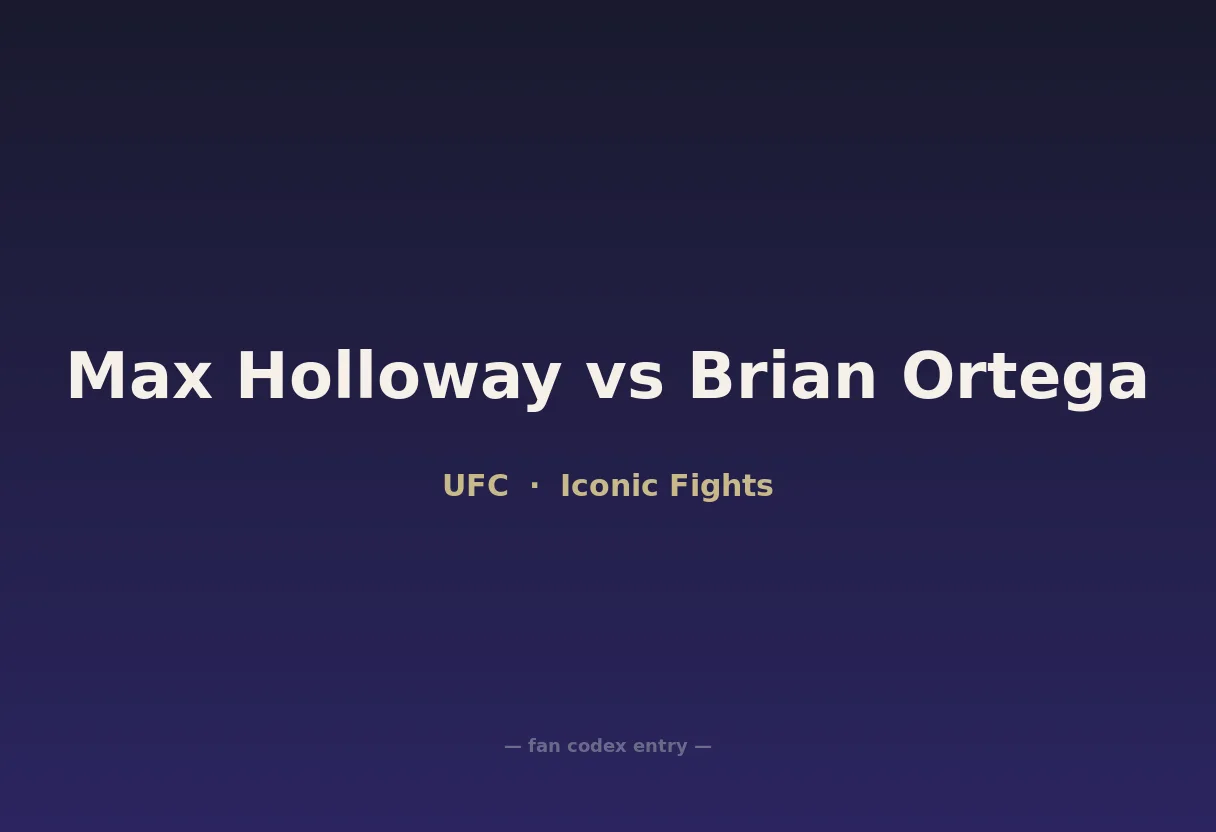 Max Holloway vs Brian Ortega