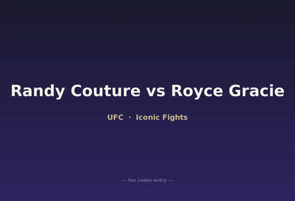 Randy Couture vs Royce Gracie