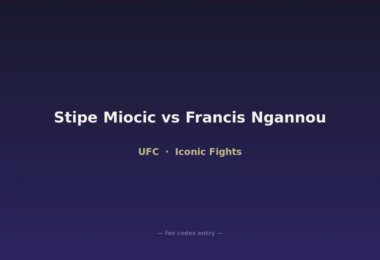 Stipe Miocic vs Francis Ngannou