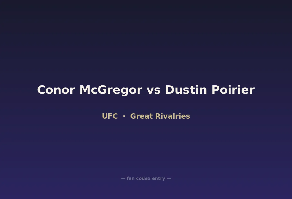 Conor McGregor vs Dustin Poirier
