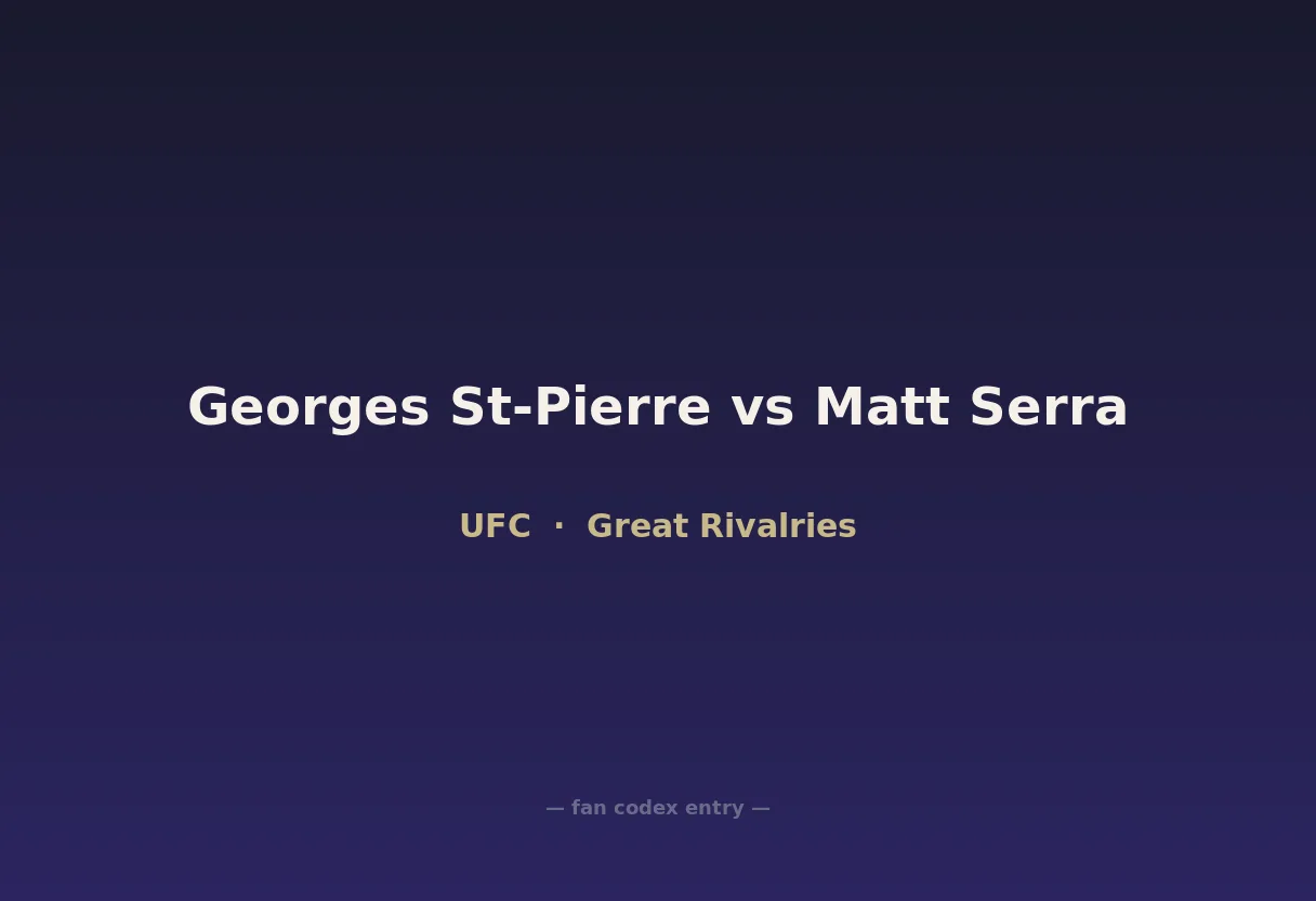 Georges St-Pierre vs Matt Serra