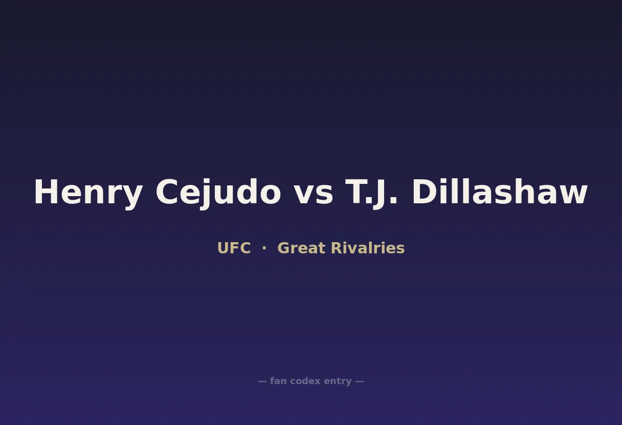 Henry Cejudo vs T.J. Dillashaw