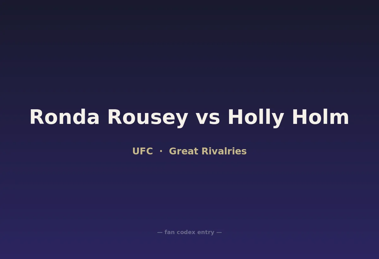 Ronda Rousey vs Holly Holm